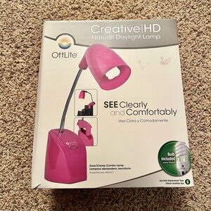 OttLite Pink Desk Lamp
